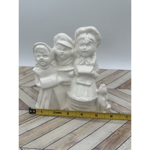 Vintage Porcelain Christmas Choir figurine White Glazed Carolers - Picture 8 of 8